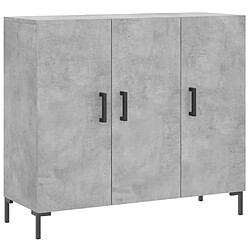 Maison Chic Buffet,Meuble de Rangement,commode pour salon,Cuisine gris béton 90x34x80 cm bois d'ingénierie -MN21293