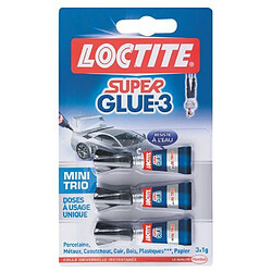 Loctite Lot de 3 Colles glue liquide - 3 x 1 g