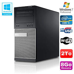 PC Tour Dell Optiplex 790 Intel Core I5 3.1Ghz 8Go Disque 2To DVD WIFI Win 7 · Occasion 