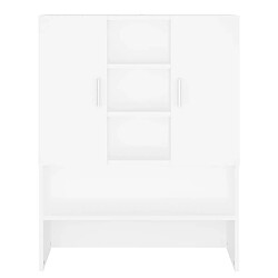 Avis Maison Chic Meuble rangement de salle de bain | Meuble pour machine à laver | Armoire murale de bain Blanc 70,5x25,5x90 cm -GKD15664