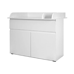 Avis Mes Commode à langer 2 portes 1 tiroir 120x77x102 cm blanc - MITZ