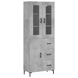 Maison Chic Buffet,Meuble de Rangement,commode pour salon,Cuisine Gris béton 69,5x34x180 cm Bois d'ingénierie -MN10554