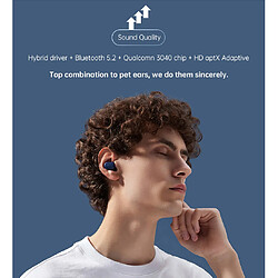 Avis Universal Écouteurs sans fil Bluetooth 5.2 Écouteurs TWS adaptables Contrôle tactile d'usure intelligente Son de niveau CD(Bleu)