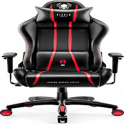 Diablo X-One 2.0 Chaise De Gaming Gamer Fauteuil Siege De Bureau Accoudoirs Réglables Design Ergonomique Cou/Coussin Lombaire Rouge Normal (L)