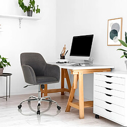 Siège de bureau / Siège pivotant / Chaise à coque SOLAO 300 Tissu gris foncé hjh OFFICE pas cher