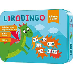 Asmodee Aritma LiroDingo Syllabes et Mots - Jeux de société - Jeux de Cartes éducatifs - Phonologie et Lettres - Maternelle GS et CP - Jeu Enfant à partir de 5 Ans - 1 à 4 Joueurs - Version FR