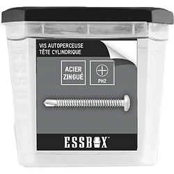 Vis ESSBOX SCELL-IT Autoperceuse - zingué blanc - Tête cylindrique - Empreinte PH - Ø4,2 mm x 19 mm - Boite de 1000 - EX-94702142019