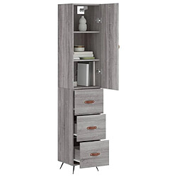 Avis Maison Chic Buffet,Meuble de Rangement,commode pour salon,Cuisine Sonoma gris 34,5x34x180 cm Bois d'ingénierie -MN66597