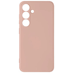 Avizar Coque pour Samsung Galaxy S24 Soft Touch Mat Silicone Flexible Rose Poudré