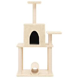 Acheter Arbre à chat avec griffoirs,niche pour chat en sisal crème 122 cm -MN46033