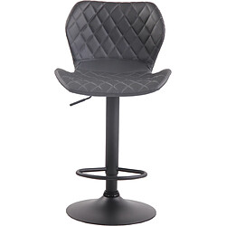 Non Tabouret de bar liège simili cuir noir