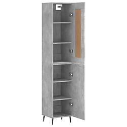 Avis vidaXL Buffet haut Gris béton 34,5x34x180 cm Bois d'ingénierie