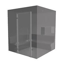 Desineo Hammam kit de construction cabine de douche à carreler 180 x 180 avec générateur vapeur