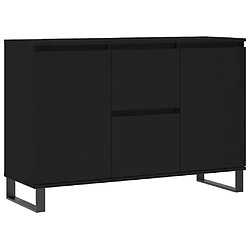 vidaXL Buffet noir 104x35x70 cm bois d’ingénierie