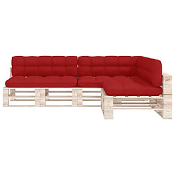 Avis Maison Chic Coussins Confort,Coussins de canapé palette 7 pcs Rouge -GKD46863