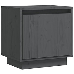 vidaXL Table de chevet Gris 40x30x40 cm Bois de pin solide