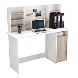 Dansmamaison Bureau 1 porte + aménagement Chêne/Blanc - DEFRED