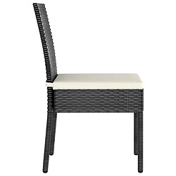 Avis Maison Chic Lot de 2 Chaises de salle à manger de jardin - Fauteuil d'extérieur Résine tressée Noir -MN87915