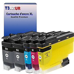 T3AZUR- 5x Cartouche compatible avec Brother LC427 XL pour Brother MFC-J5955DW, MFC-J6950, MFC-J6955DW