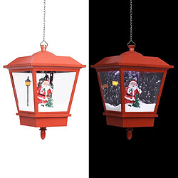 vidaXL Lampe suspendue de Noël lumière LED Père Noël Rouge 27x27x45 cm