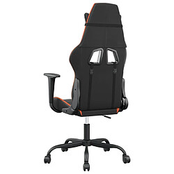 Maison Chic Chaise Gaming | Chaise de jeu de massage Ergonomique | Chaises de Bureau Noir et orange Similicuir -GKD91407 pas cher