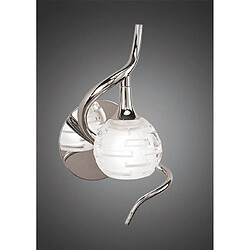 Luminaire Center Applique murale Dali avec interrupteur 1 Ampoule G9, chrome poli