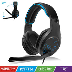 Spirit Of Gamers Casque audio gamer Elite-H20 avec micro flip and mute pour PC / PS4 / PS5 / Xbox / Xbox serie / Switch