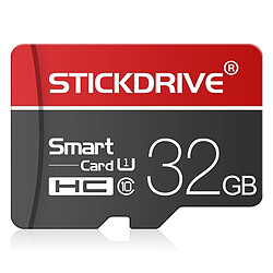 Wewoo Carte Micro SD STICKDRIVE 32GB U1 White Line mémoire TF rouge et noire SD