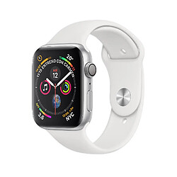 Apple Watch Series 4 GPS 40 mm Argent avec bracelet blanc MU642TY/A