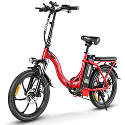 Acheter Vélo électrique SAMEBIKE CY20-IT - moteur 350W batterie 36V13AH autonomie 35KM freins à disque mécaniques - Rouge