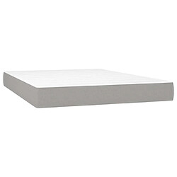 vidaXL Matelas de lit à ressorts ensachés Gris clair 140x190x20 cm