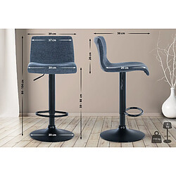 Non Lot de 2 tabourets de bar en tissu Branford