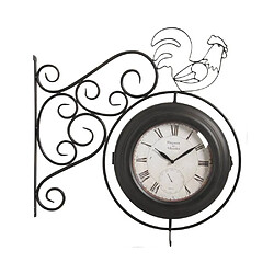 Aubry Gaspard Horloge murale coq double face.