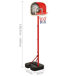 vidaXL Ensemble de jeu de basket-ball portable réglable 138,5-166 cm pas cher