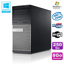 PC Tour Dell Optiplex 790 Intel G630 2,7Ghz 8Go Disque 250Go DVD WIFI Win 7 - Occasion