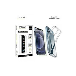 Pack Full Protect Coque Moxie pour iPhone 12 12 Pro Transparent + Verre trempé