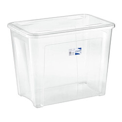 Totalcadeau Boîte de rangement en plastique avec couvercle 67 L Transparent (59 X 39 x 46 cm) pas cher Boîte de rangement en plastique avec couvercle 67 L Transparent (59 X 39 x 46 cm)