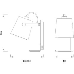 Luminaire Center Applique murale Nordica II Position avec USB Socket, 1x23W E27, blanc/hêtre avec Abat jour blanc