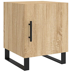 vidaXL Table de chevet chêne sonoma 40x40x50 cm bois d’ingénierie