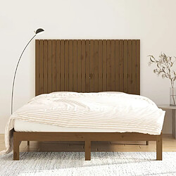 Avis Maison Chic Tête de lit scandinave pour lit adulte,Meuble de chambre murale Marron miel 159,5x3x110cm Bois massif de pin -MN85253