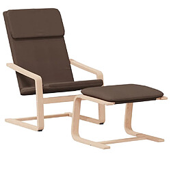 Avis Maison Chic Chaise de relaxation | Fauteuil relax avec repose-pied Marron foncé Tissu -GKD22616