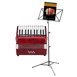 Classic Cantabile Secondo accordéon enfants 8 basses rouge SET y compris le pupitre