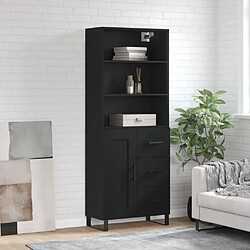 Maison Chic Buffet,Meuble de Rangement,commode pour salon,Cuisine Noir 69,5x34x180 cm Bois d'ingénierie -MN73612