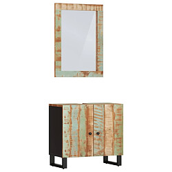 Maison Chic Armoire de Bain | Ensemble de 2 meubles salle de bain bois massif récupéré -GKD43086