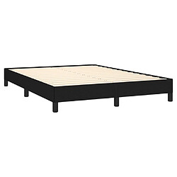 Avis vidaXL Sommier à lattes de lit avec matelas Noir 140x200 cm Tissu