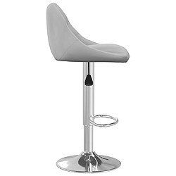 Avis vidaXL Tabouret de bar Gris clair Velours