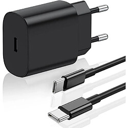 Chargeur USB C Rapide 25W avec 2M Câble, Chargeur Samsung Rapide + Cable USB-C vers USB-C avec Samsung Galaxy S22 [487]