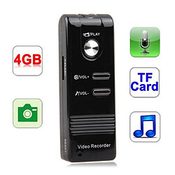 Dictaphone Enregistreur MP3 4GB Caméra TF Card Batterie Rechargeable YONIS