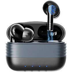 Chrono Écouteurs sans Fil, Écouteurs Stéréo Intra-Auriculaires Bluetooth 5.0 Haute fidélité, Casque Antibruit avec de Mic et boîtier de Charge,Couplage Automatique étanches IPX5, adaptés pour iPhone/Android(Noir) 