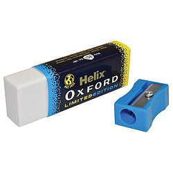 Helix 100213 Oxford Clash Taille-crayon gomme Bleu 